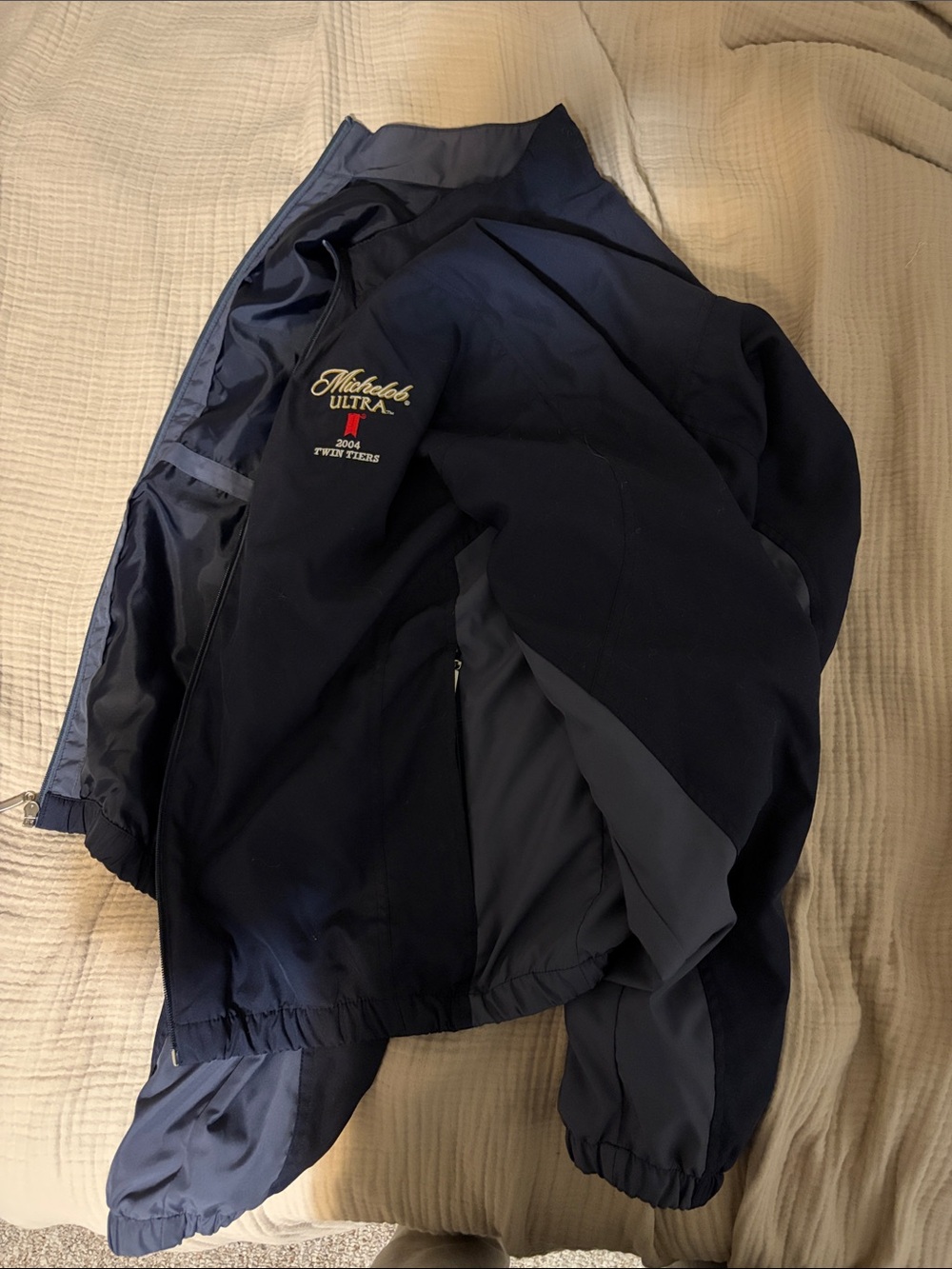 Navy Michelob Ultra Windbreaker Jacket